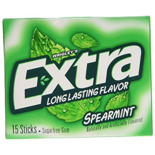 Wrigleys Extra Sugar Free Chewing Gum - 15 Sticks, Spearmint