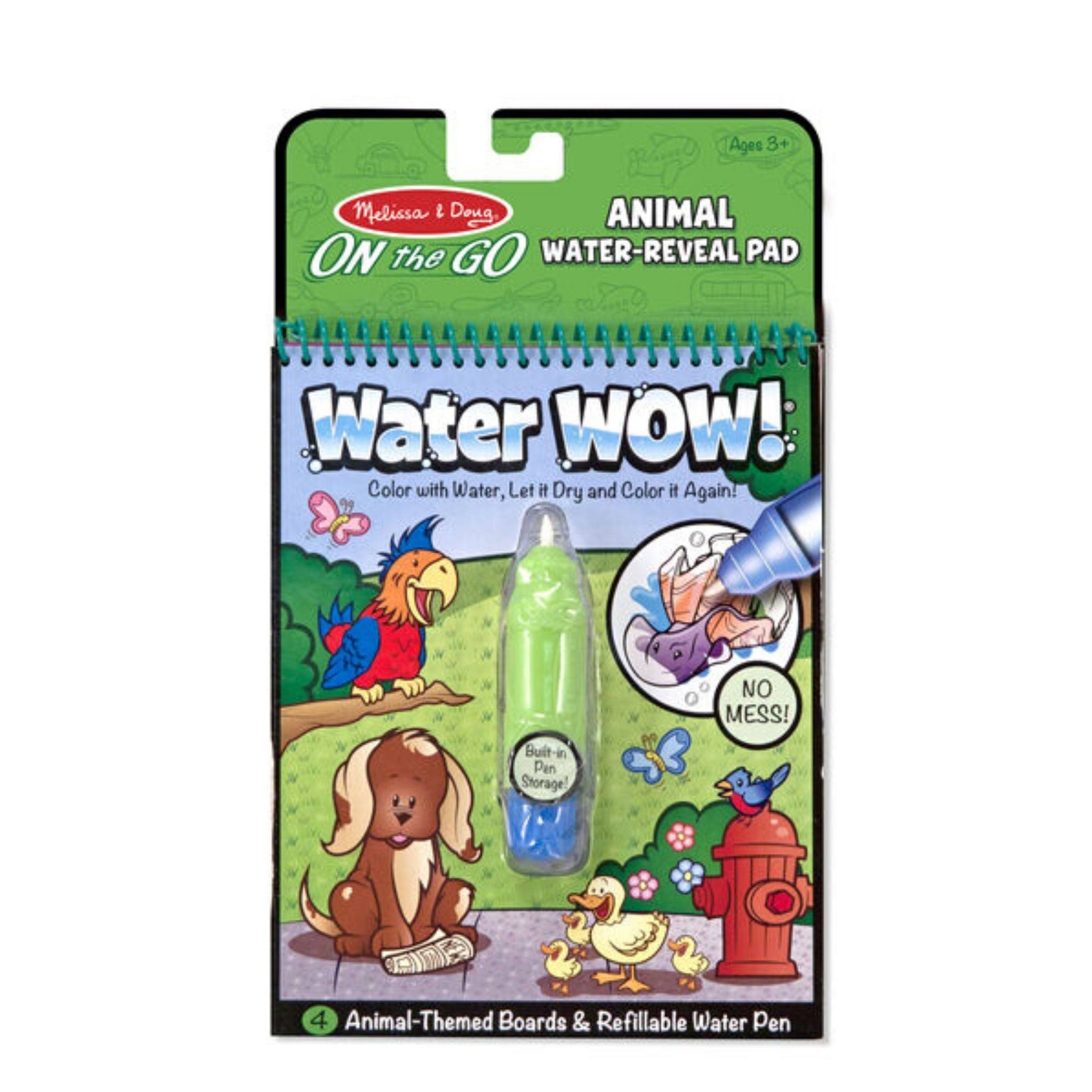 Melissa & Doug On The Go Water Wow Colouring Book - Animals