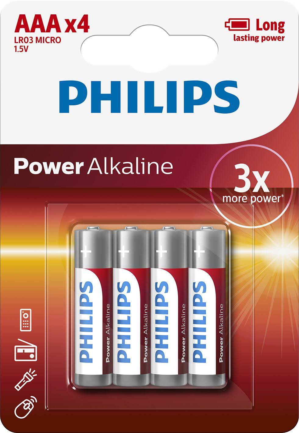 Philips AAA Alkaline Batteries