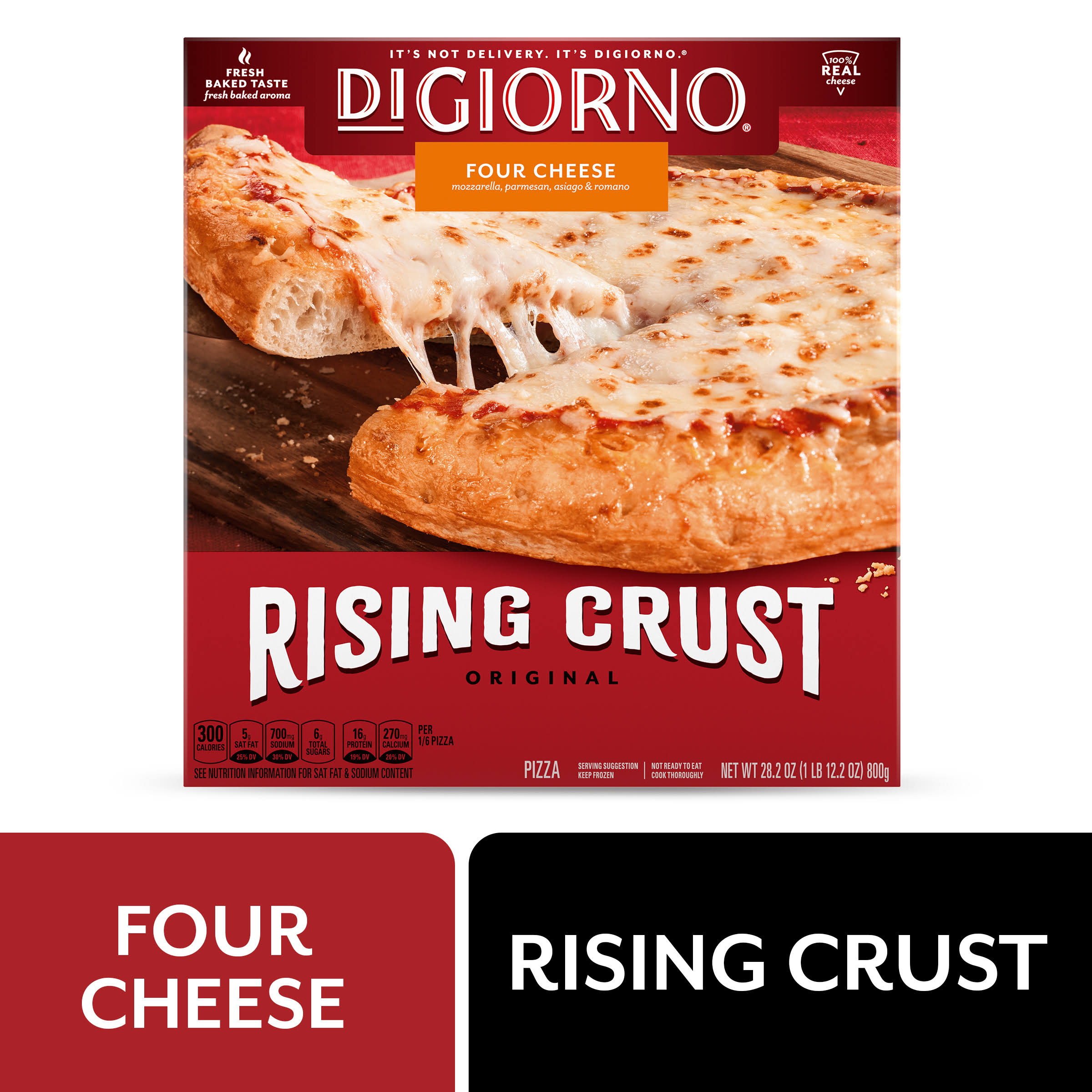 DiGiorno Original Rising Crust - Four Cheese Pizza, 28.2oz