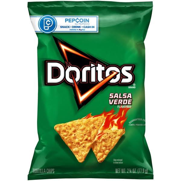 Doritos Tortilla Chips, Salsa Verde Flavored - 2.75 oz