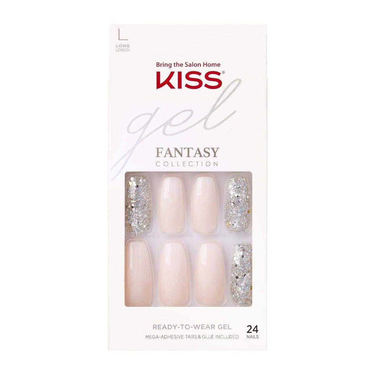 Kiss Gel Fantasy Collection Nails, Long Length - 24 nails