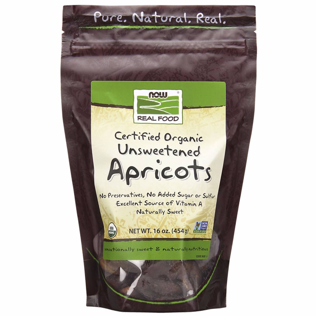 Now Foods Organic Apricots - Unsweetened, 454g
