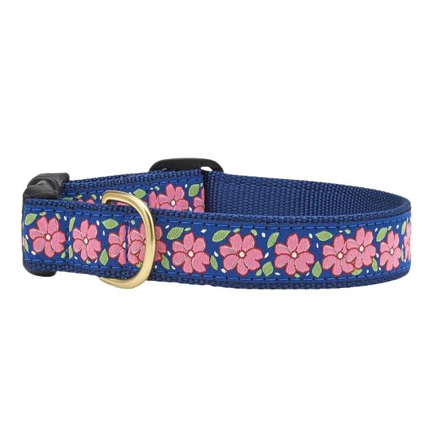 Pink Garden Dog Collar by Up Country - Small - Narrow 5/8”
