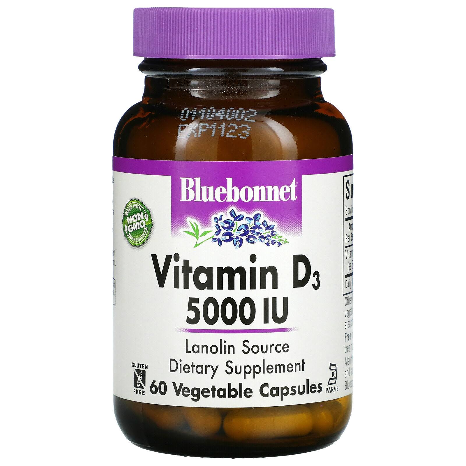 Bluebonnet Nutrition Vitamin D3 5000 IU - 60 Capsules