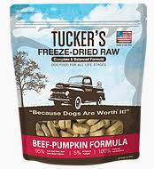Tucker's Freeze-Dried Beef & Pumpkin Dog Food 14 oz