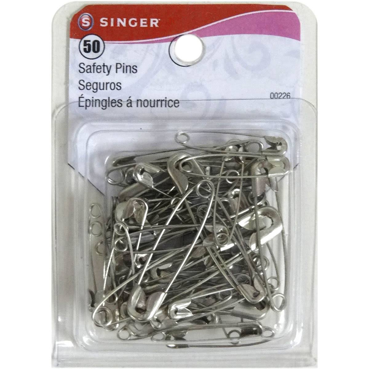 Singer Assorted Steel Safety Pins - 50pcs