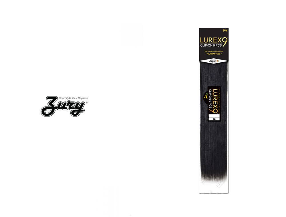 Zury Sis 100% Remy Human Hair Weave Lurex Clip On 9 Pcs 16", 18", 20"