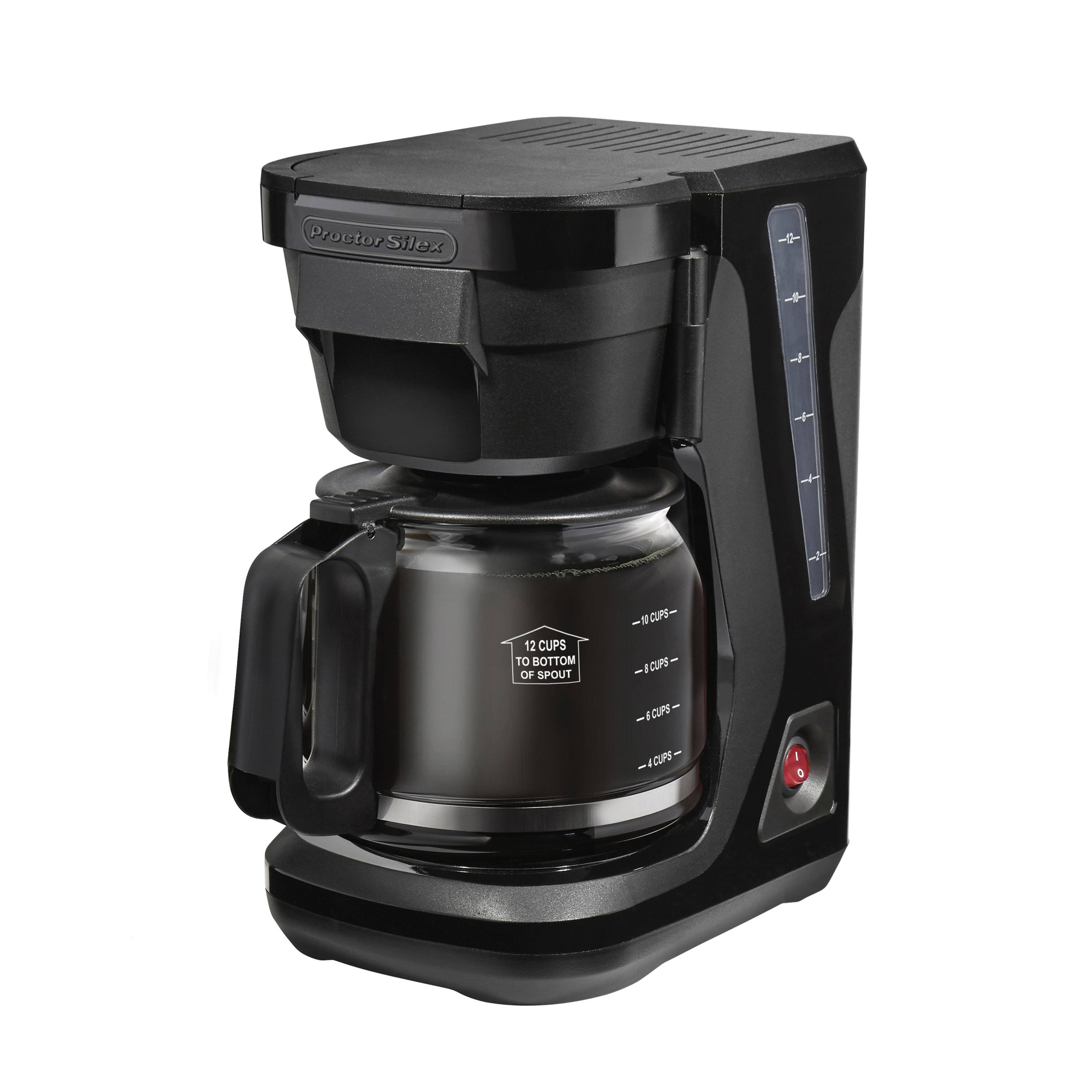 Proctor Silex Programmable Coffee Maker - Black, 12 Cup