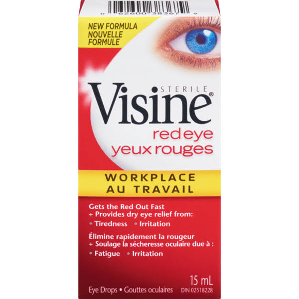Visine Workplace Eye Drops - Relieve Red Eyes and Dryness Caused by Eye Strain