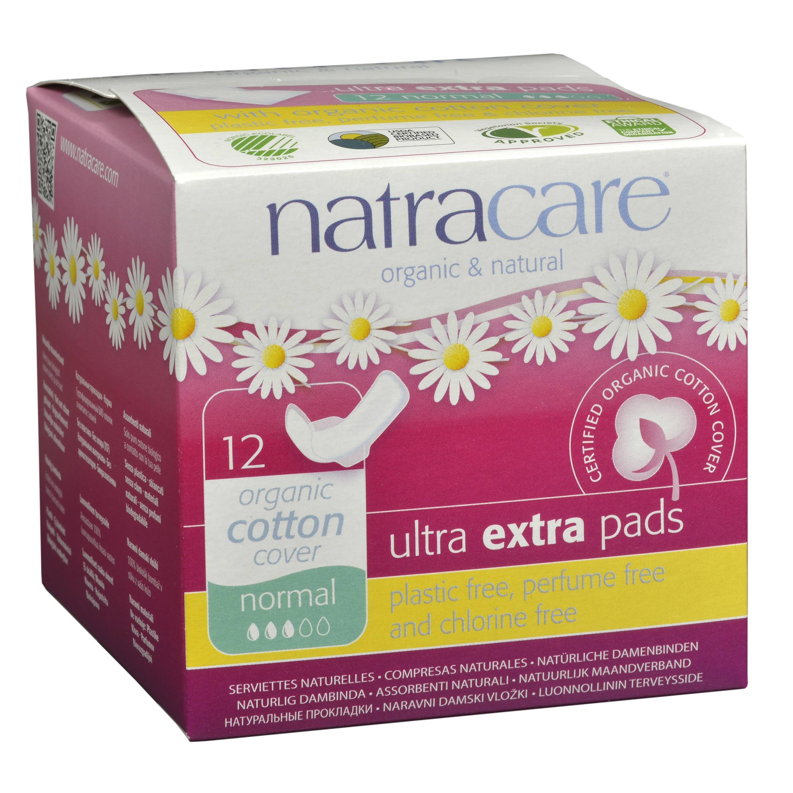 Natracare Ultra Extra Pads - with Wings, 12ct