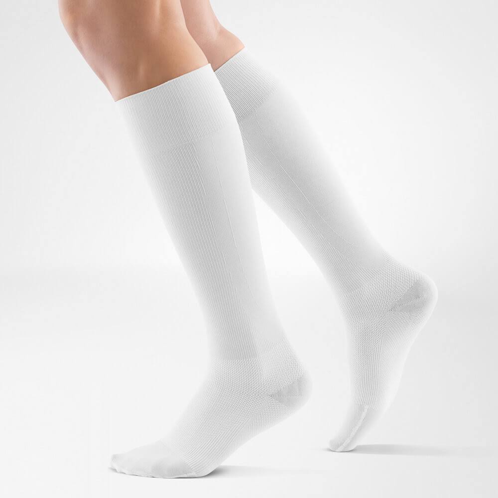 Bauerfeind Performance Compression Sock - White - Long_M