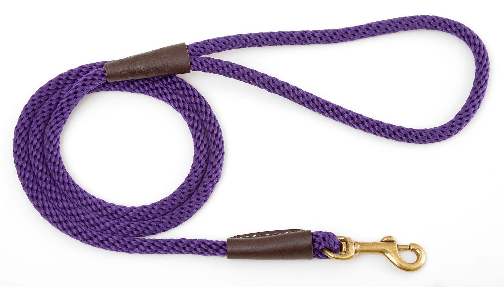 Mendota Snap Dog Leash - Purple, 72"