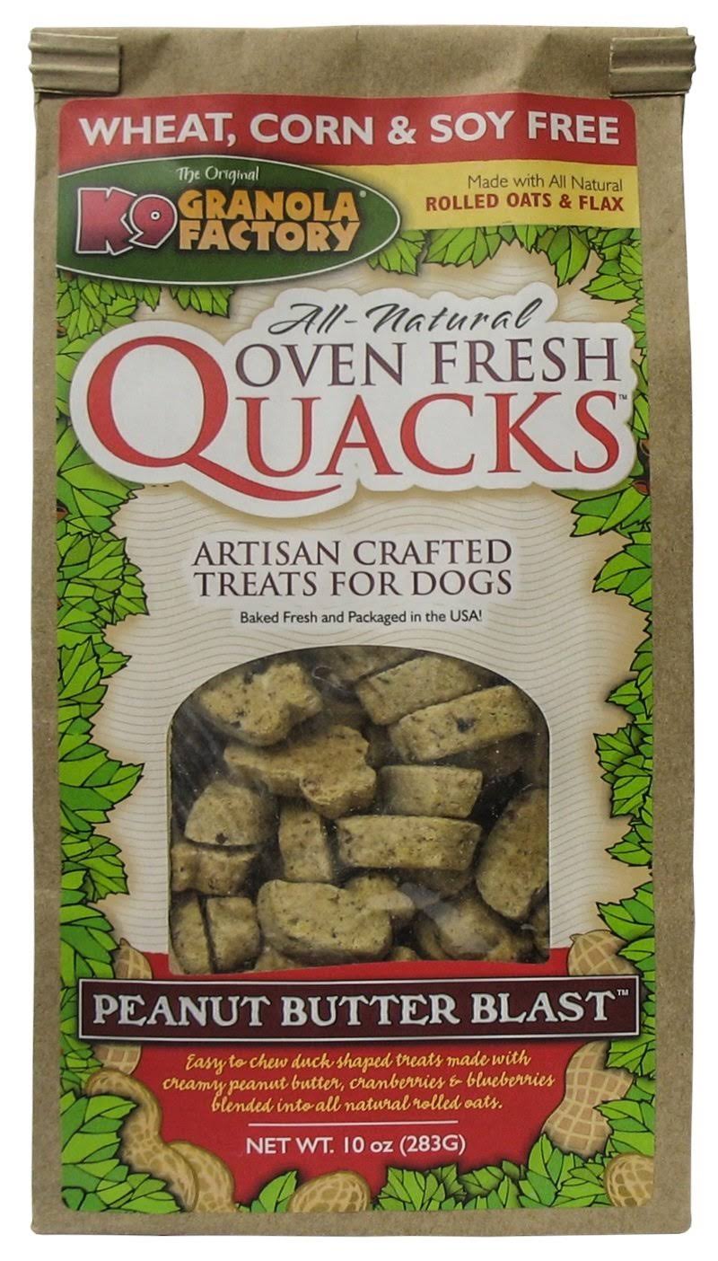 K9 Granola Quacks Peanut Butter Blast Dog Treats - 10oz
