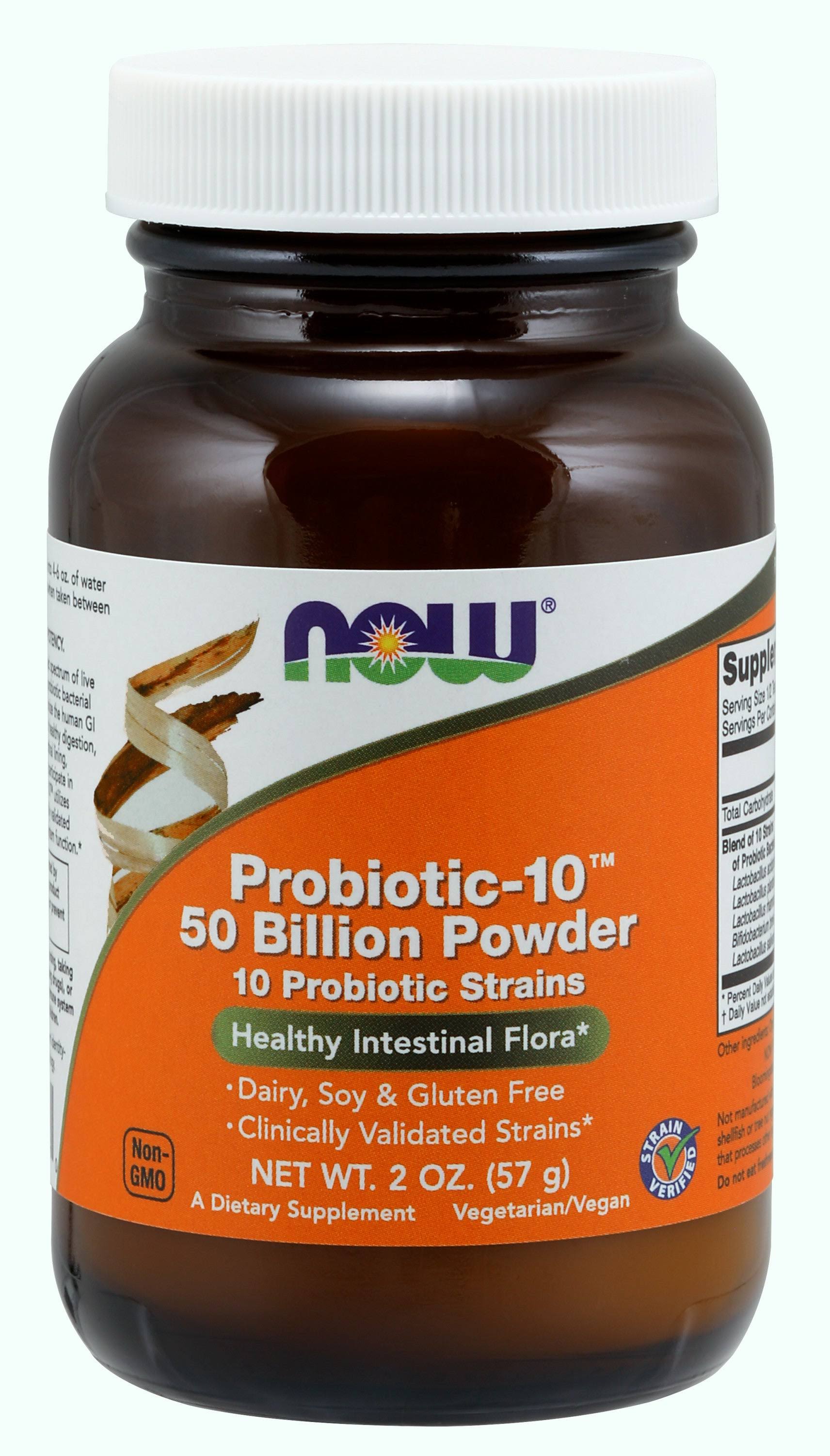Now Probiotic-10 50 Billion Powder Dietary Supplement - 57g