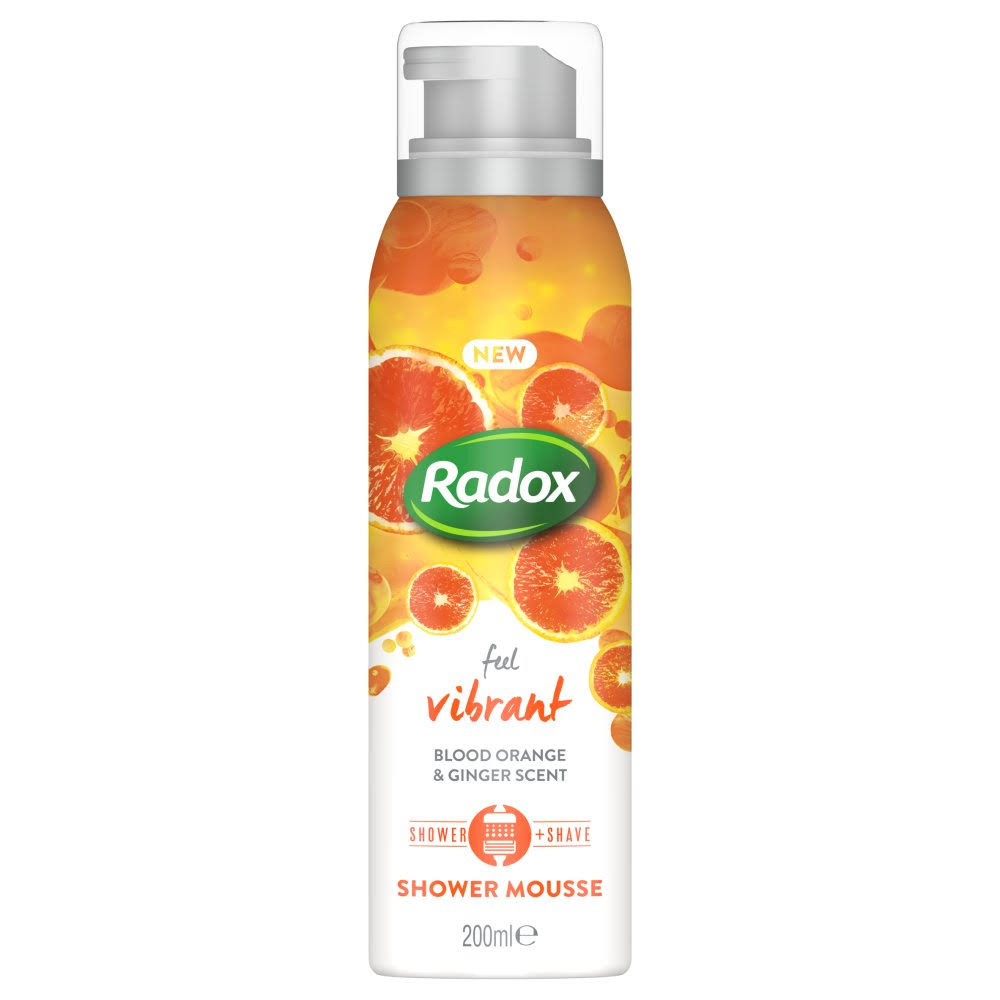 Radox Feel Vibrant Blood Orange & Ginger Shower Mousse - 200ml
