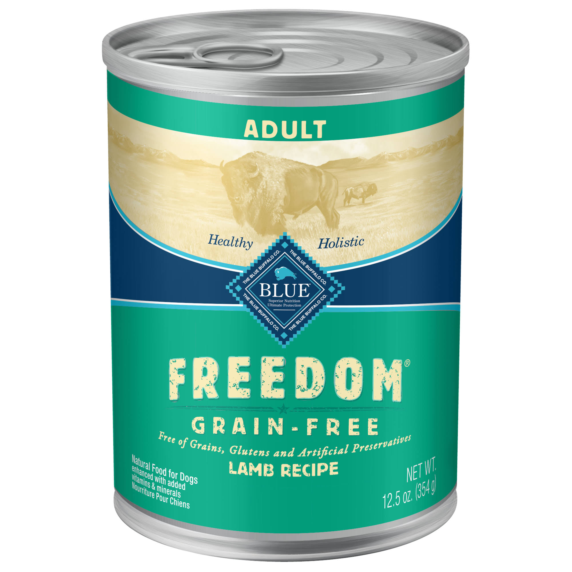 Blue Freedom Natural Grain Free Wet Dog Food - Lamb Recipe, 12.5oz