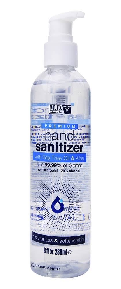 MD Science Lab Premium Hand Sanitizer with Tea Tree Oil & Aloe 8 oz.