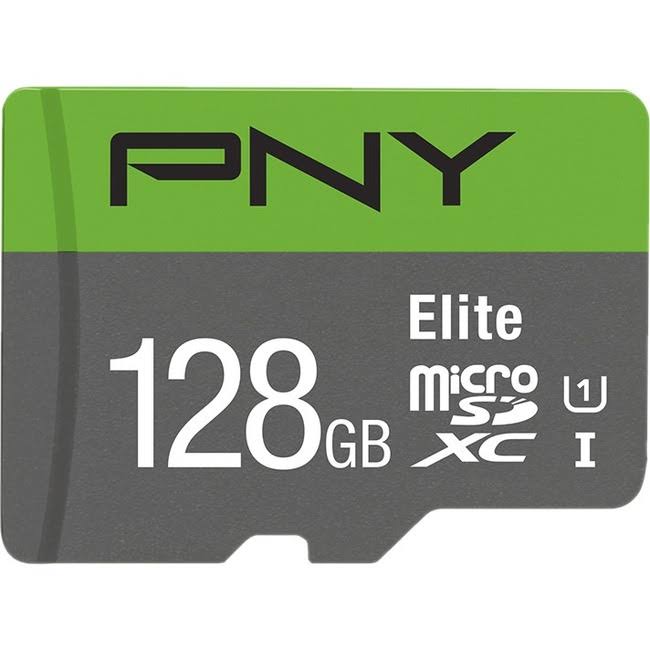 PNY 128GB Elite UHS-I microSDXC Memory Card with SD Adapter, [64GB 1TB], Single s Only, Class 10 U1, 85MB/s 566x, Series