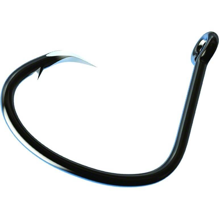 Eagle Claw Trokar Lancet Offset Circle Hook - Black Chrome, 12pk, Size 3/0