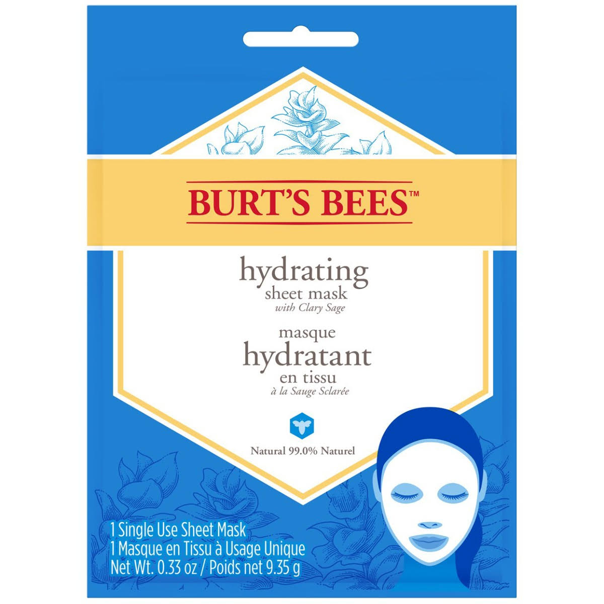 Burts Bees Hydrating Sheet Mask - 16.1g