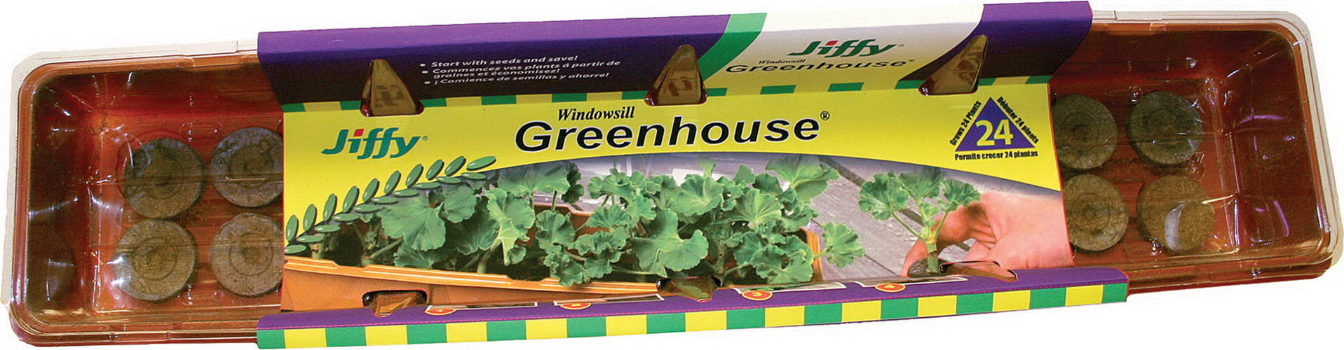 Jiffy Windowsill Greenhouse 24 Plant Starter Kit - 36mm