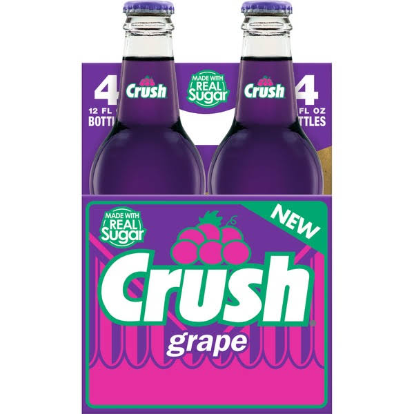 3 Pack Crush Grape Soda Made with Pure Cane Sugar, 12 fl. oz., 12 Bott