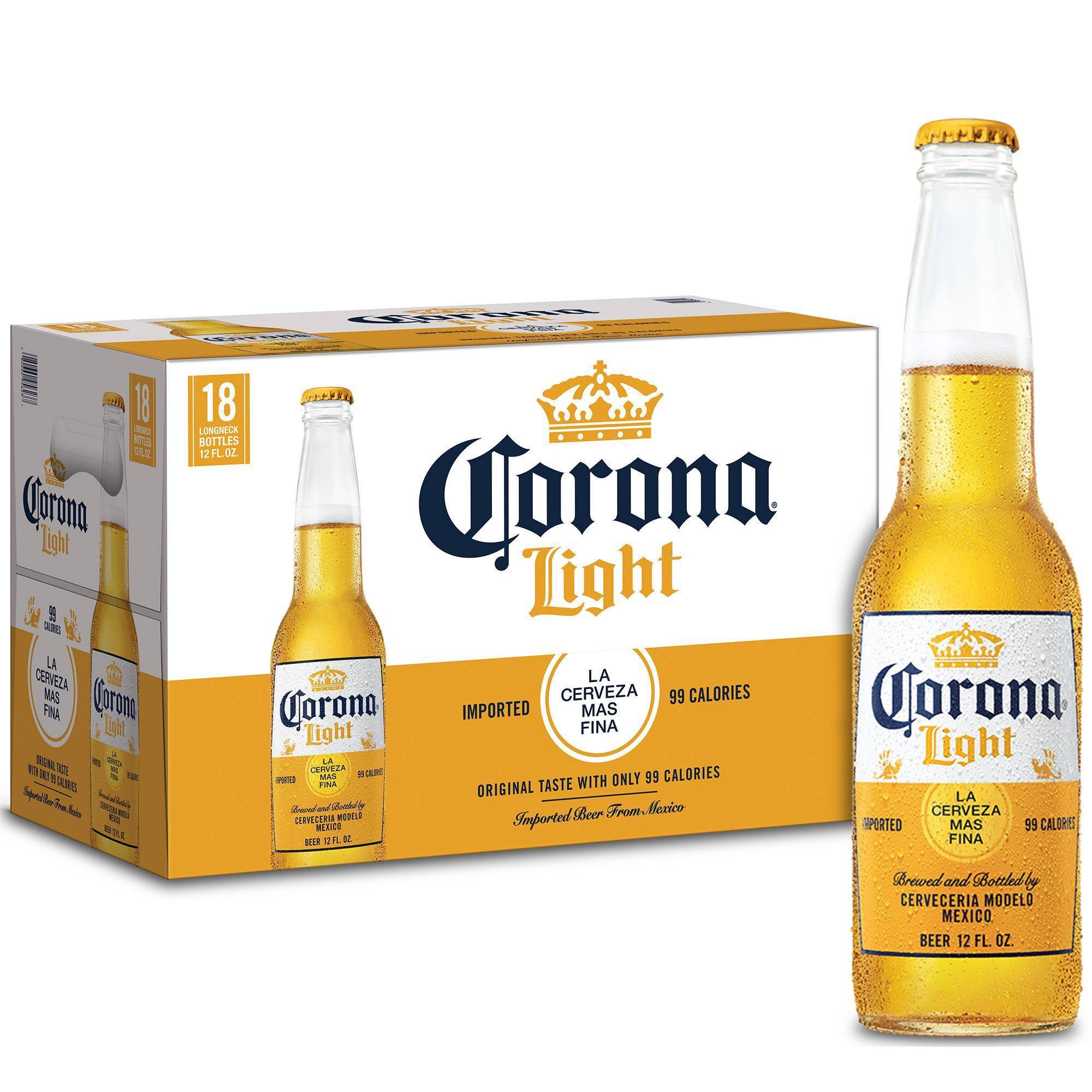 Corona Light Light Beer - 18 pack, 12 fl oz bottles