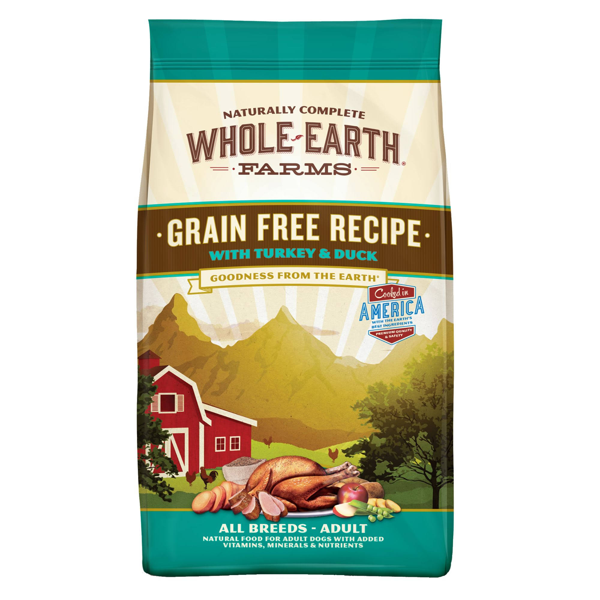 Whole Earth Farms Grain Free Recipe Dry Dog Food - Turkey and Duck, 4lbs