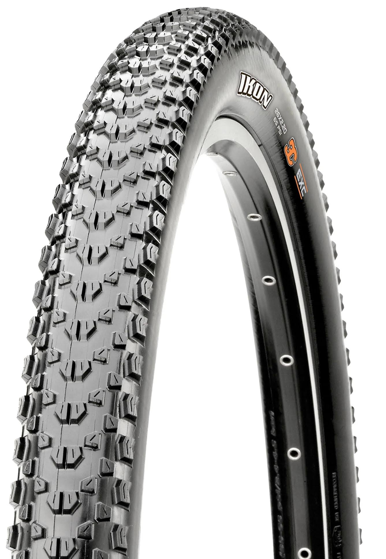 Maxxis Ikon Triple Compound EXO Tubeless Ready Folding Bead 120TPI Bicycle Tire - Black