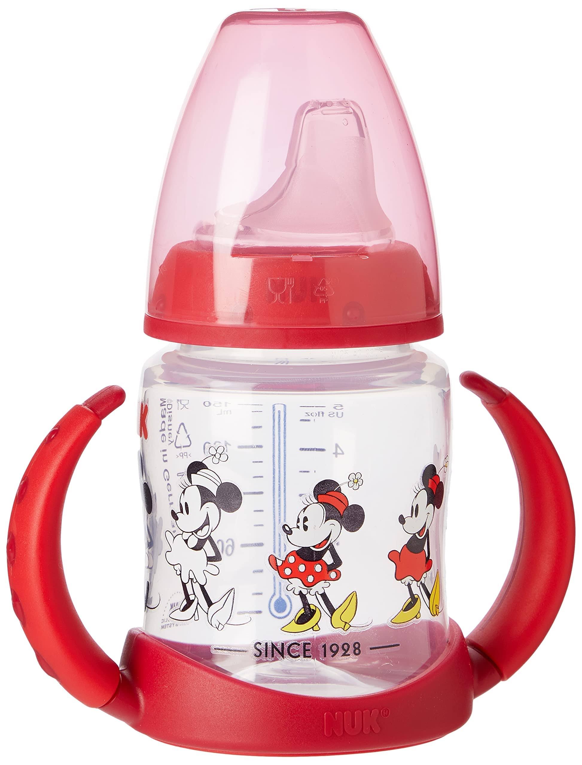 NUK Disney First Choice Learner Cup Sippy Cup | 6-18 Months | Temperature Control | Leak-proof Silicone Spout | Anti-Colic Vent | BPA-Free | 150ml |