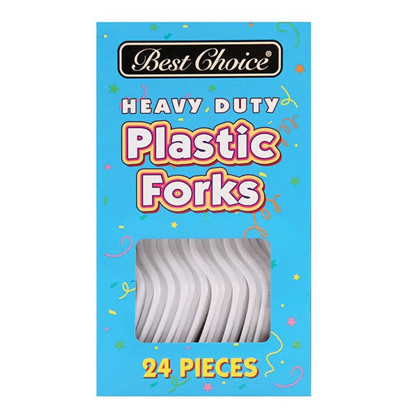 Best Choice Heavy Duty Plastic Forks - 24 Pieces - Campbell's Foodland - Delivered by Mercato