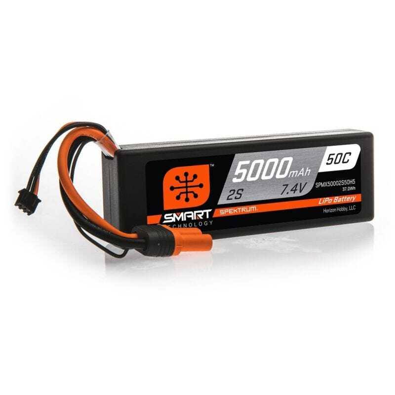 Spektrum Smart LiPo Battery - 5000mah, 2S, 7.4V, 50C