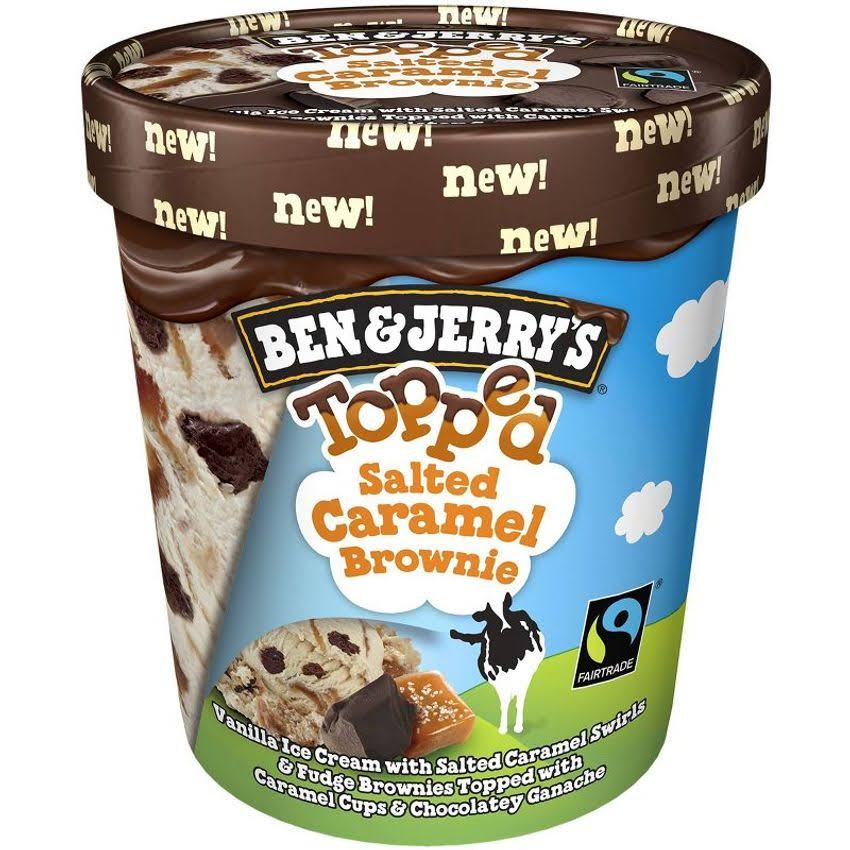Ben & Jerry's Ice Cream Salted Caramel Brownie Topped - 15.2 oz