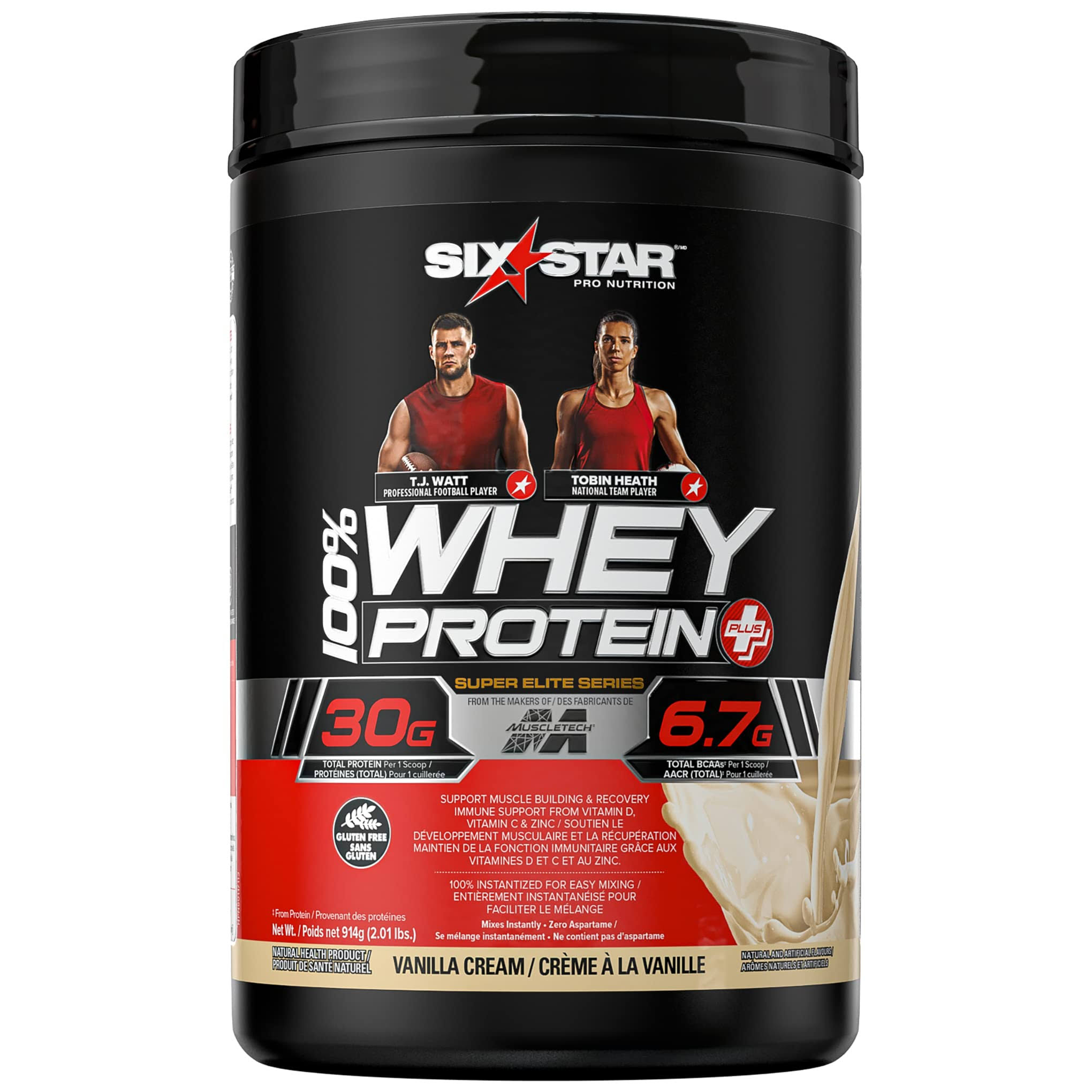 Six Star Pro Nutrition Elite Series Whey Protein Supplement - Vanilla Cream, 885g