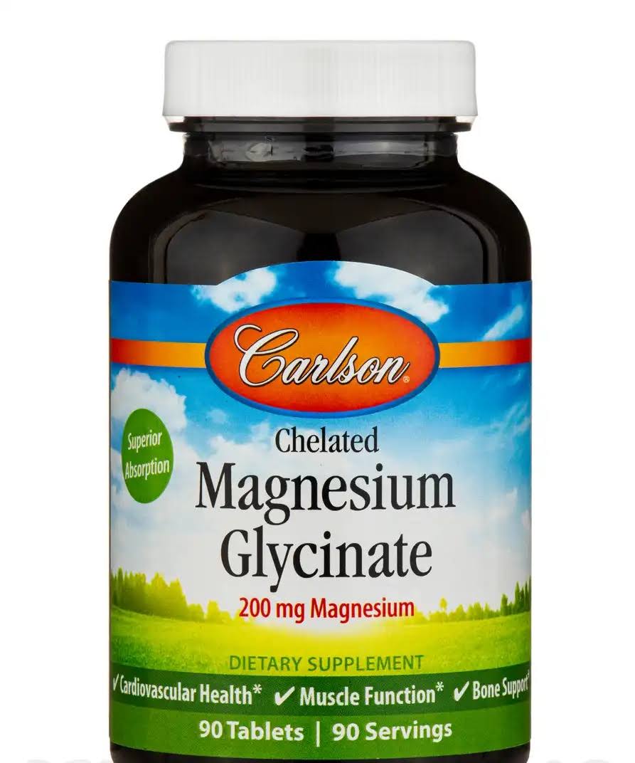 Carlson Labs Chelated Magnesium - 200 mg - 90 Tablets