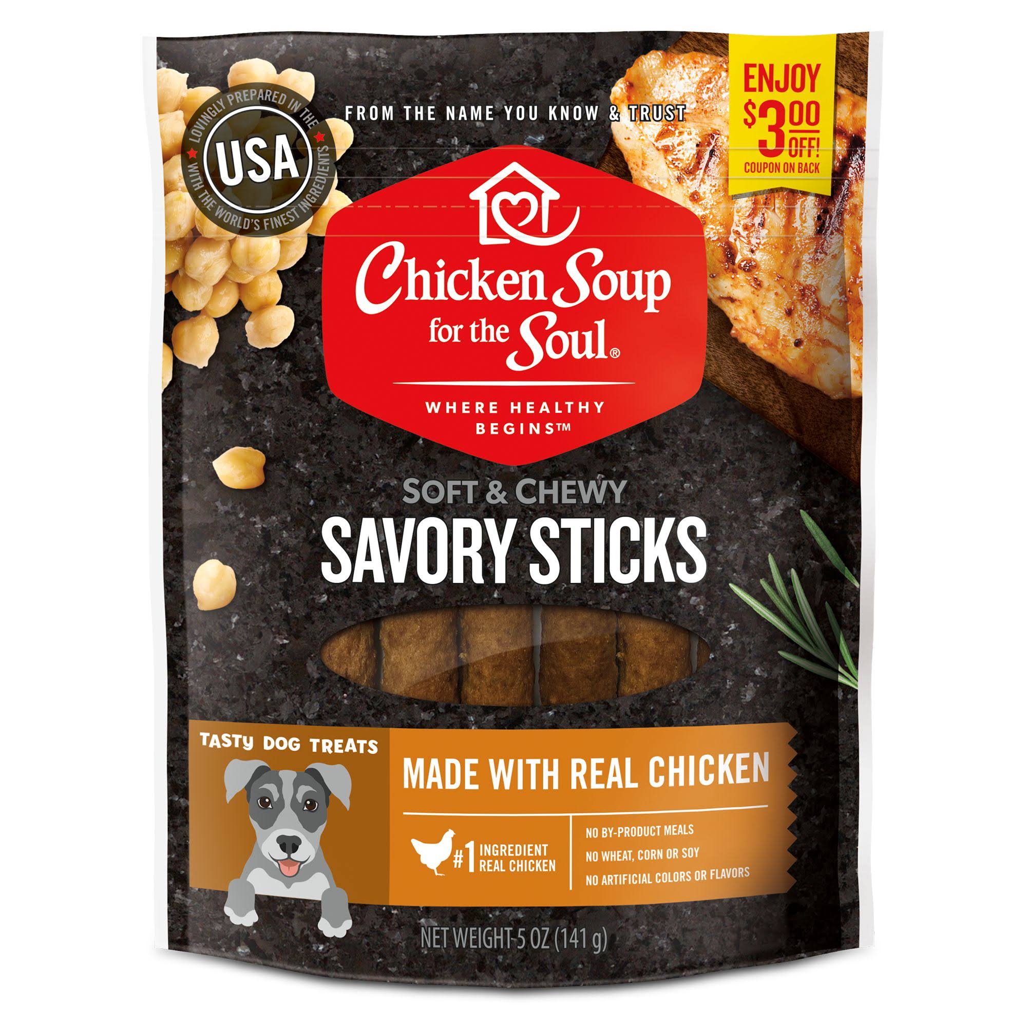 Chicken Soup for The Soul Savory Sticks Chicken Dog Treats