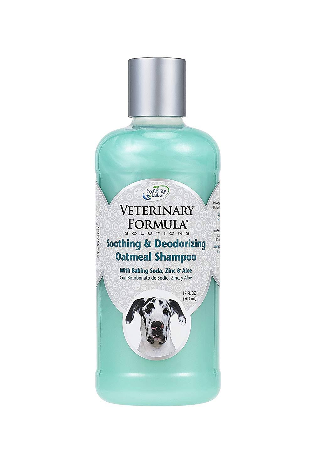 SynergyLabs Veterinary Formula Soothing and Deodorizing Shampoo - Oatmeal, Baking Soda, Zinc and Aloe Vera, 17oz