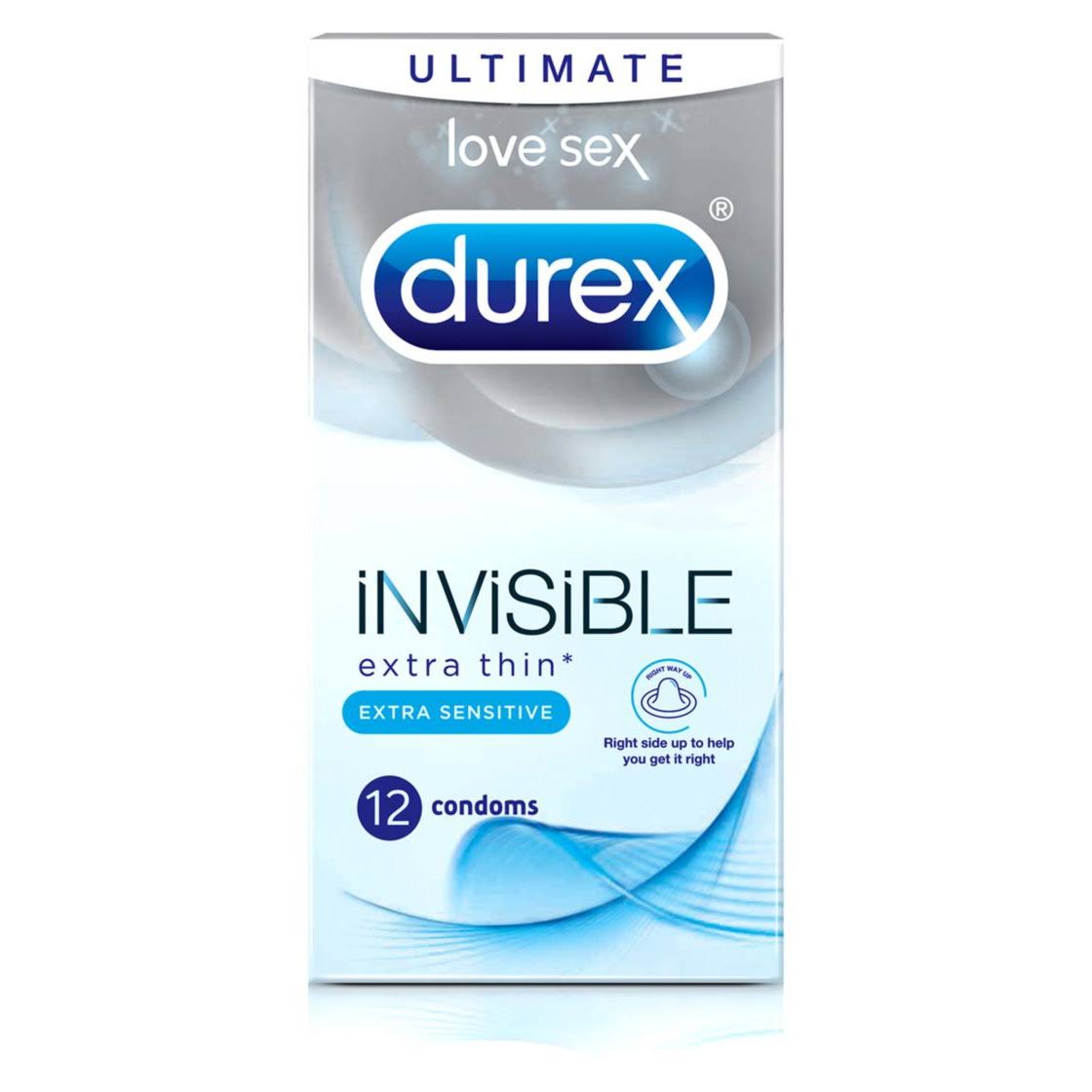 Durex Invisible Extra Sensitive Condoms Packs - 12pck