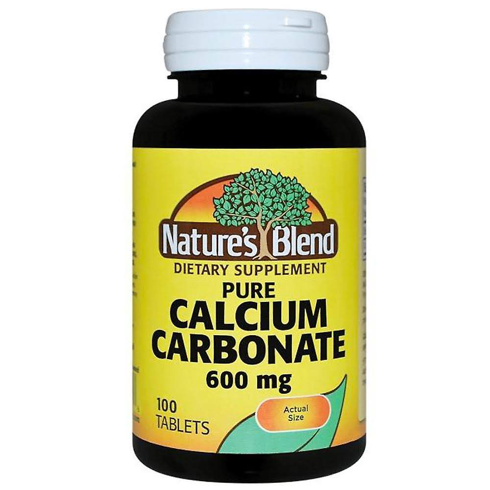 Nature's Blend Pure Calcium Carbonate Vitamins - 600mg, 100ct