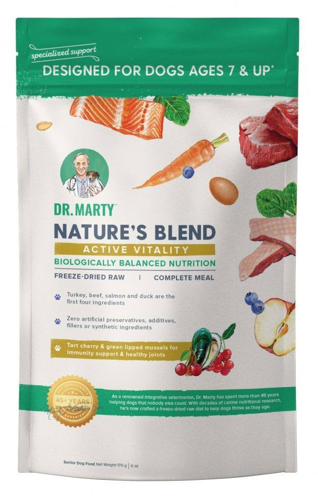 Dr. Marty Nature's Blend for Active Vitality Seniors Freeze Dried Raw Dog Food - 6 oz