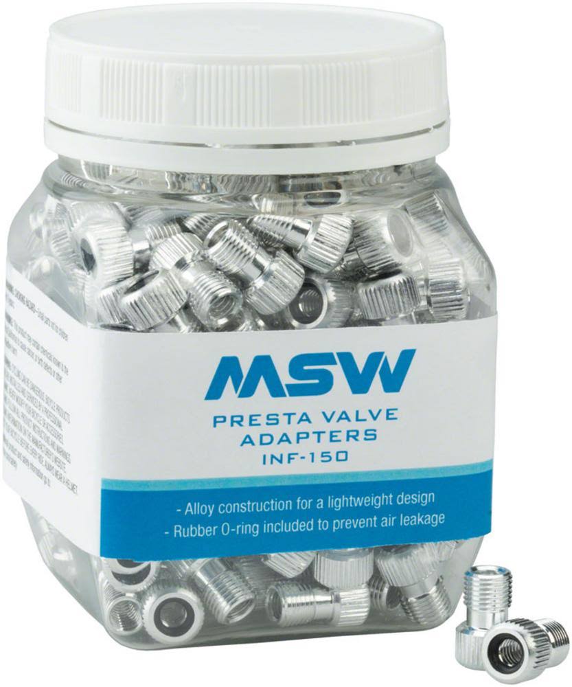 MSW Presta Valve to Schrader Valve Adapter - Jar of 150