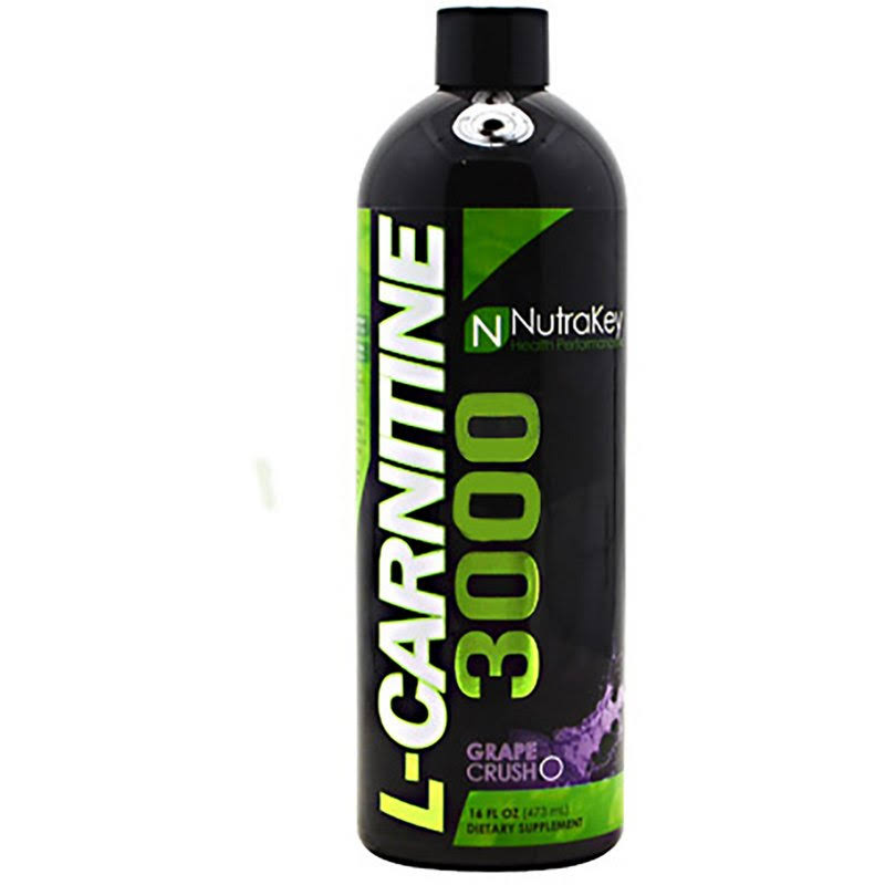 Nutrakey L Carnitine 3000 Grape Crush Fat Burner Supplement - 14oz