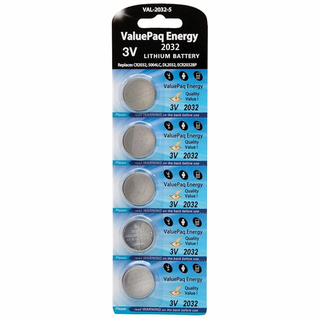 Dantona ValuePaq Energy 2032 Lithium Coin Cell Batteries - 3V, 5pk