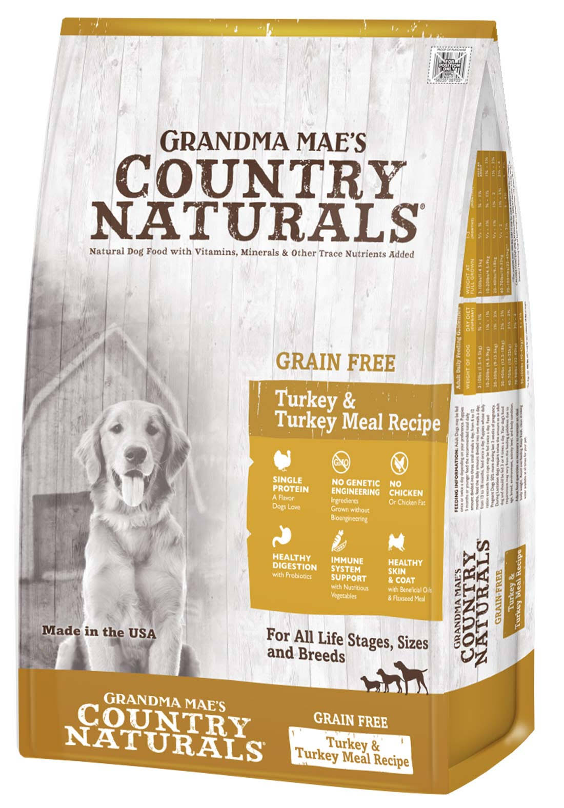 Grandma Maes Country 46000702 Naturals Limited Ingredient Grain Free Turkey Dog Food - 14 lbs