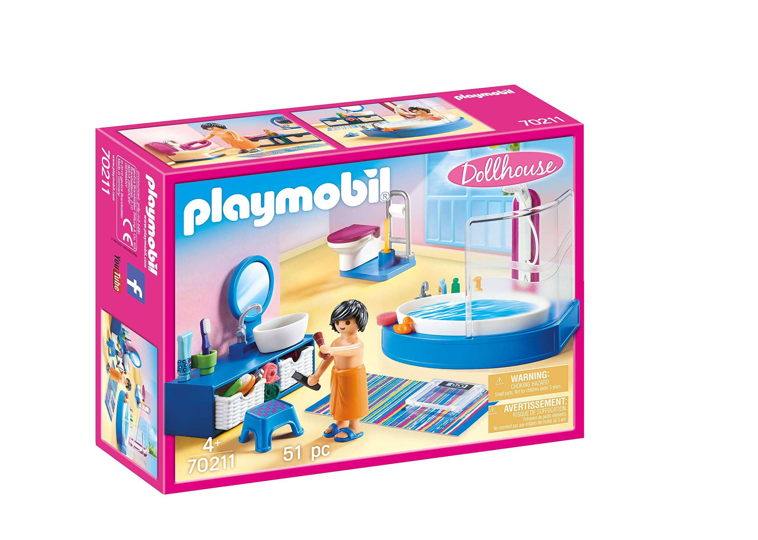 Playmobil - 70211 | Dollhouse: Bathroom with Tub