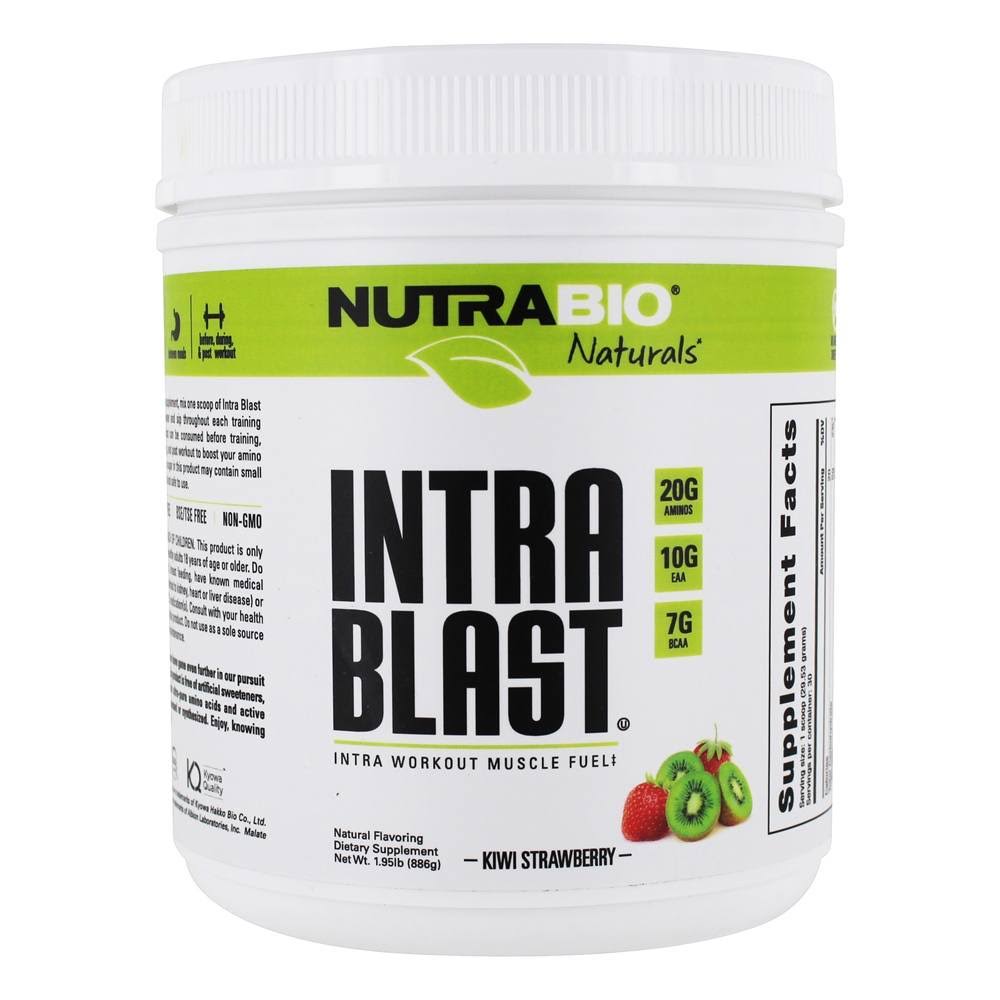 NutraBio Naturals Intra Blast Powder Kiwi Strawberry 1.95 lb.