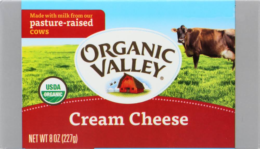 Organic Valley: Organic Pasteurized Cream Cheese Bar, 8 oz