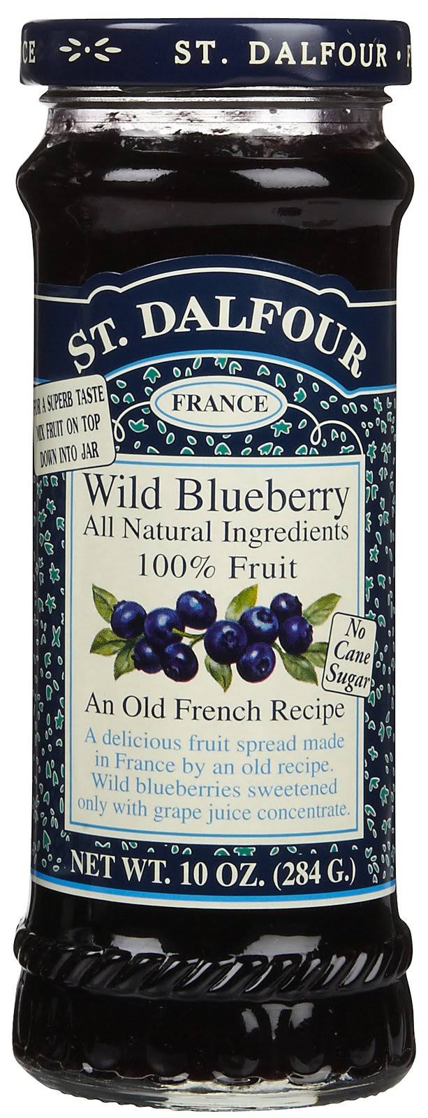 St. Dalfour Deluxe Fruit Spread - Wild Blueberry, 10oz