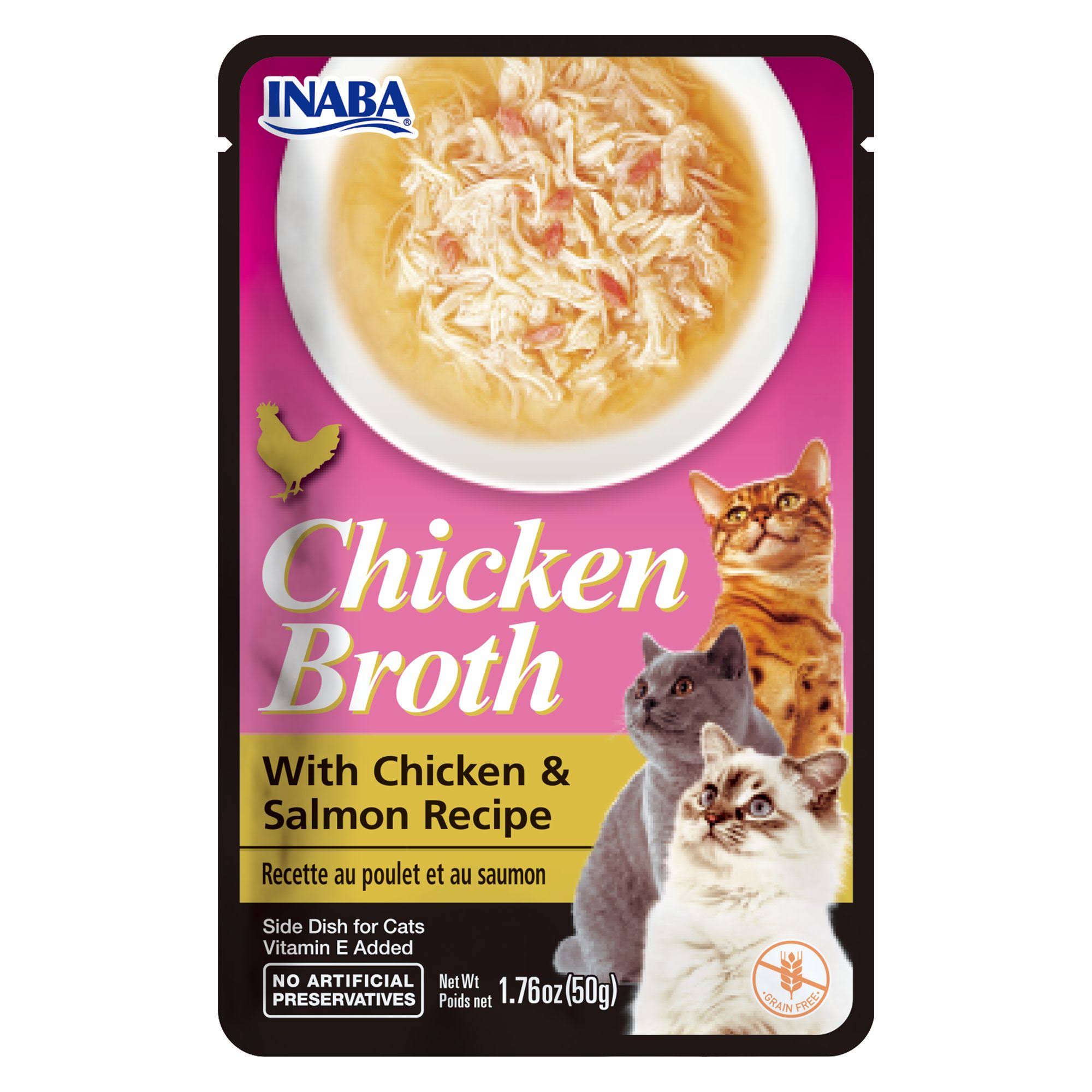 Inaba Chicken Broth Side Dish Cat Treat - Chicken & Salmon Recipe